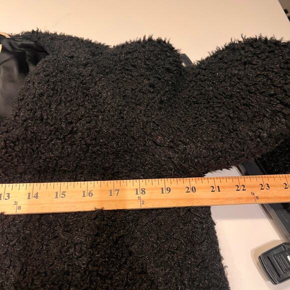 Aritzia WILFRED Black Labaratoire Teddy Coat Size 2 - Picture 6 of 7